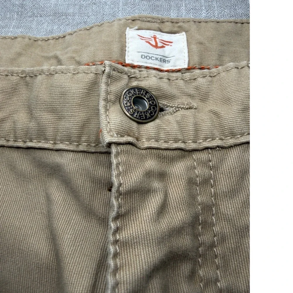Dockers Mens Khaki Chinos‎ 36x30 Tan Cotton Straight Leg Casual Pants 36 x 26
